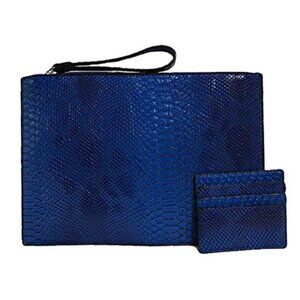Women Clutches Fashion Snakeskin VeganLeather Party Envelope Purse Bag with Hand
